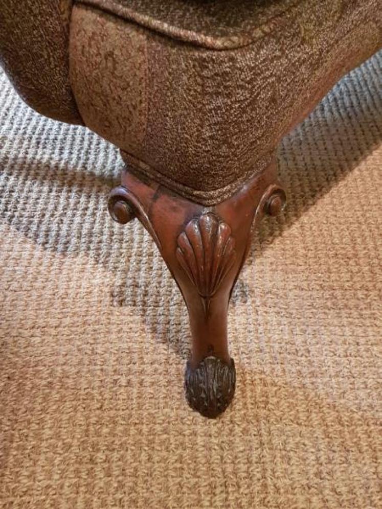 Superb Quality Edwardian Wing Back Arm Chair - Image 6