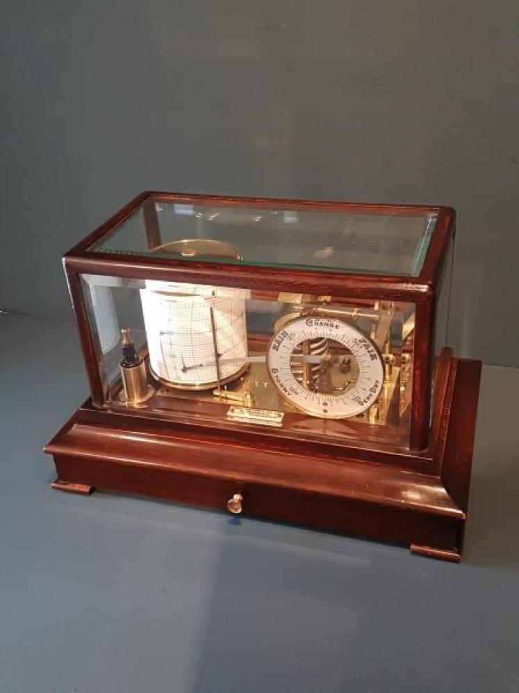 Edwardian Mahogany Barograph - Image 4