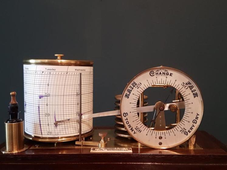 Edwardian Mahogany Barograph - Image 6