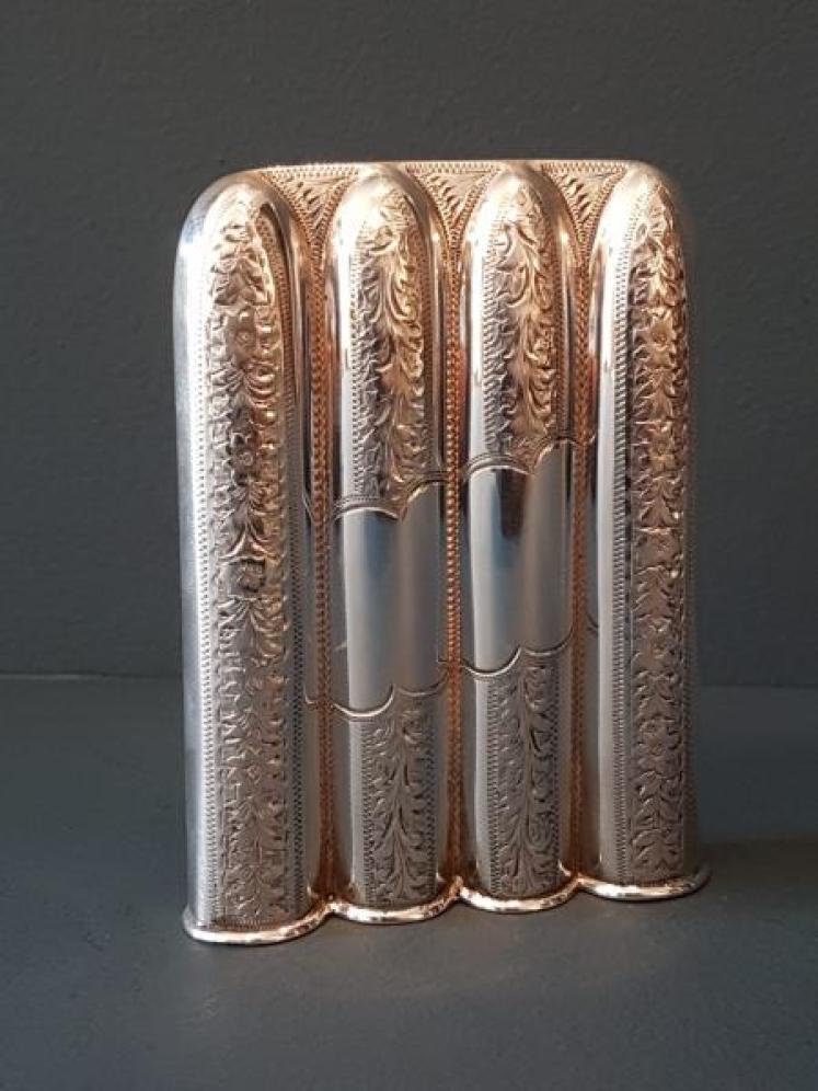 Unusual Victorian Silver Cigar Holder - Image 1