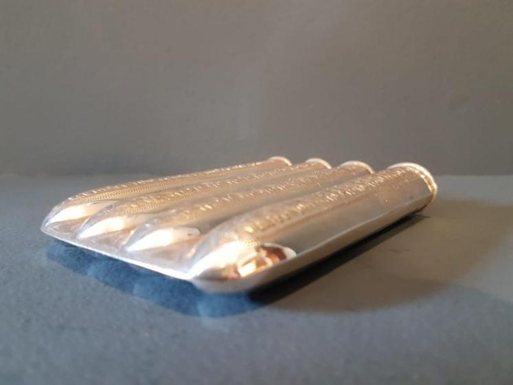 Unusual Victorian Silver Cigar Holder - Image 4
