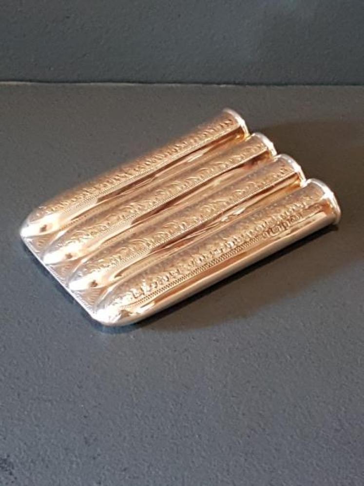 Unusual Victorian Silver Cigar Holder - Image 6