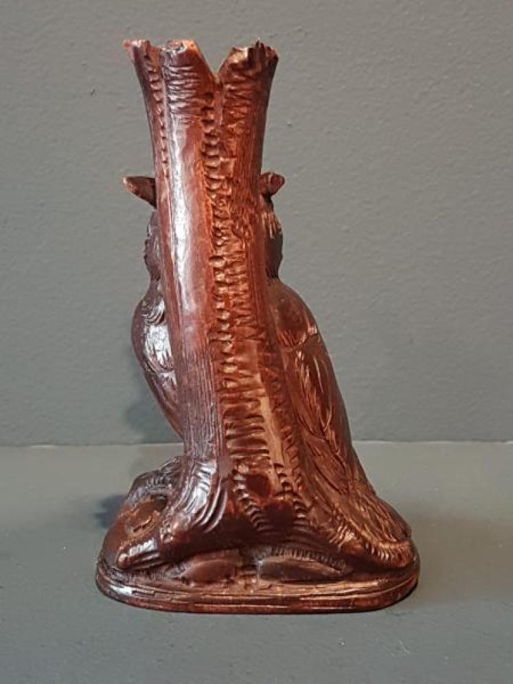 Victorian Black Forest Owl Spill Vase - Image 6