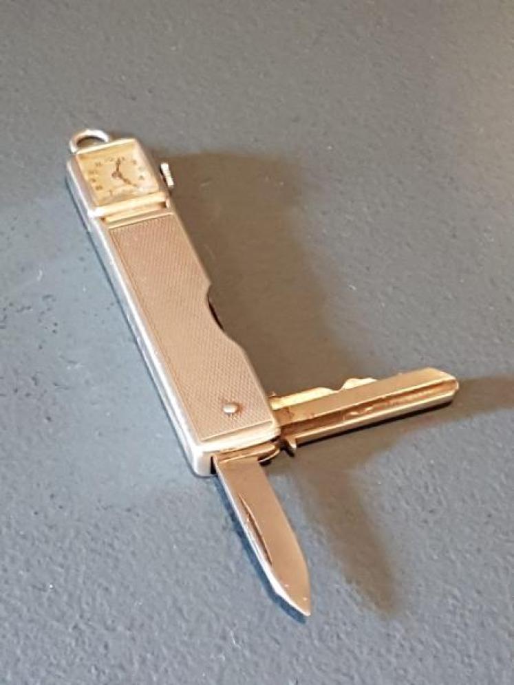 Rare Sampson Morden Silver Watch Pen Knife and Key Combination - Image 4