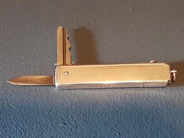 Rare Sampson Morden Silver Watch Pen Knife and Key Combination - Image 6