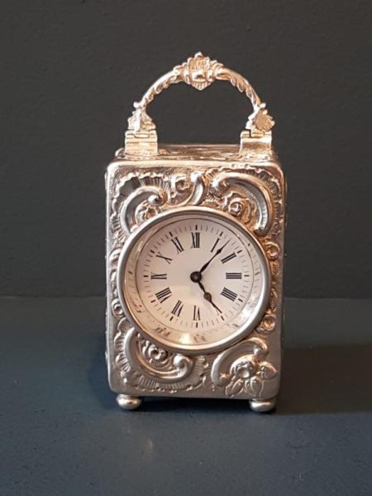 Immaculate Victorian Mappin & Webb Silver Clock - Image 1