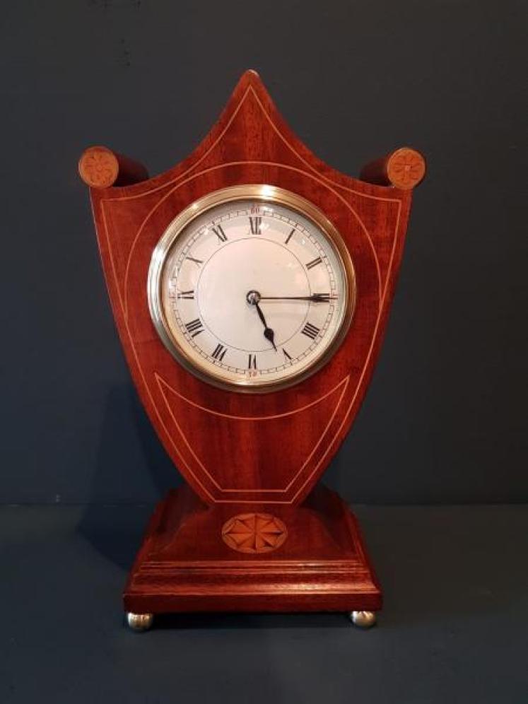 Edwardian Inlaid Mantel Clock - Image 1