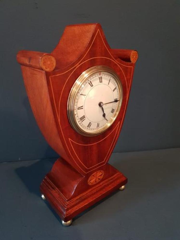 Edwardian Inlaid Mantel Clock - Image 2