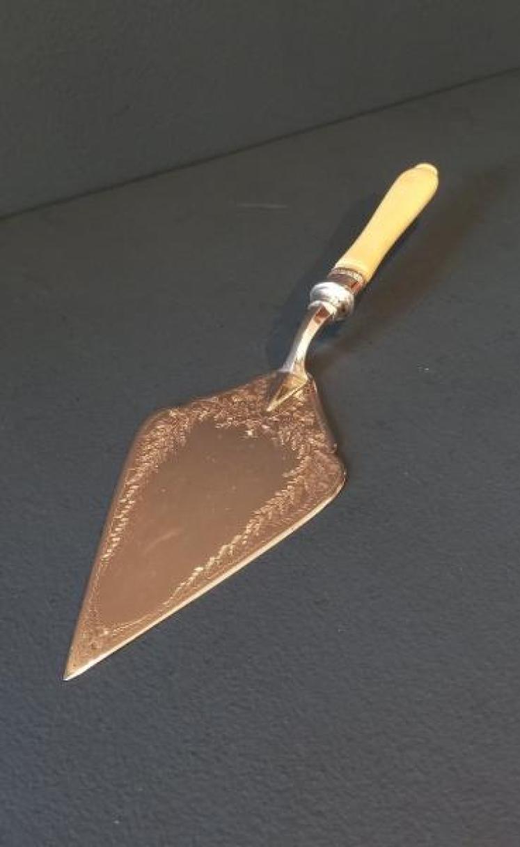 Edwardian Silver Engraved Presentation Trowel - Image 7