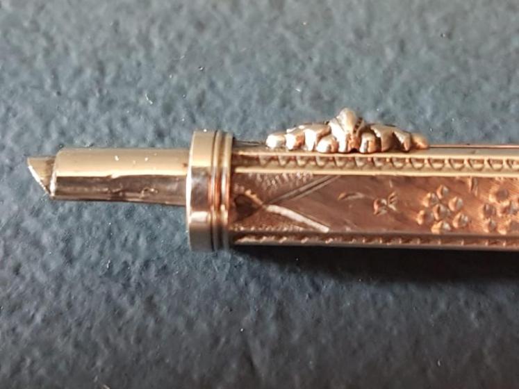 Engraved Silver Pencil, Quill and Knife Combination - Image 5
