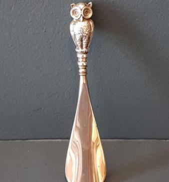 Edwardian Silver Owl Top Shoe Horn