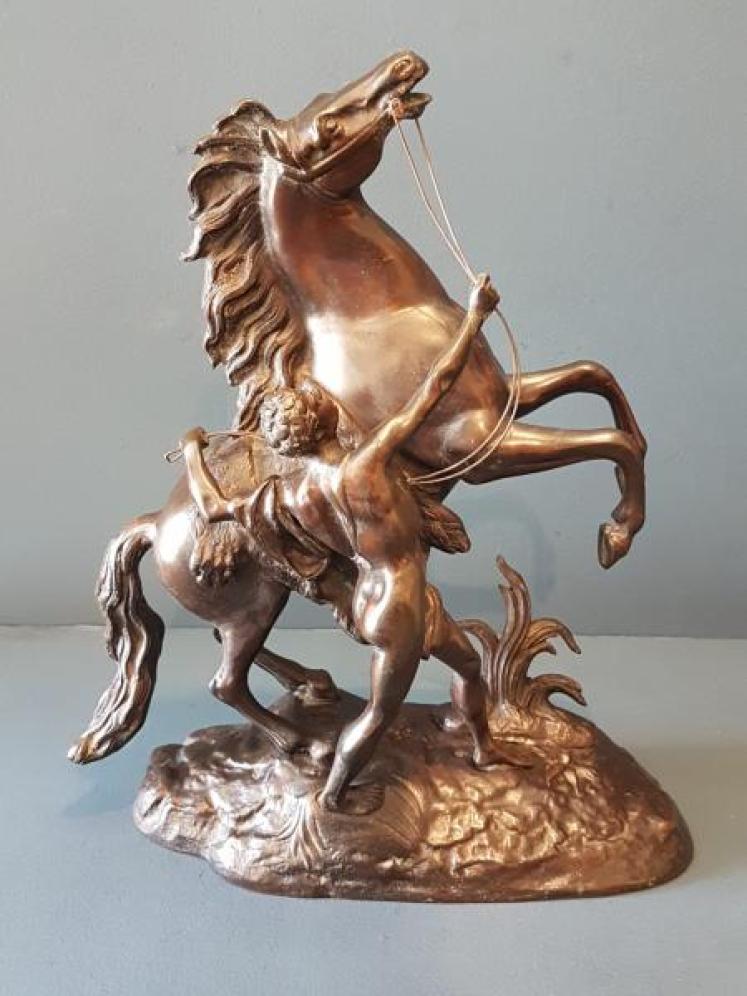 Pair of Bronze Marly Horses - Image 6