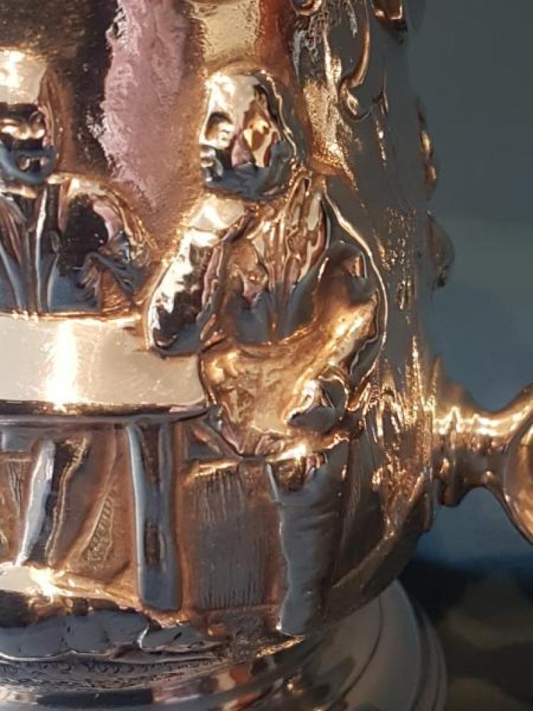 George III Newcastle Silver Embossed Tankard - Image 3