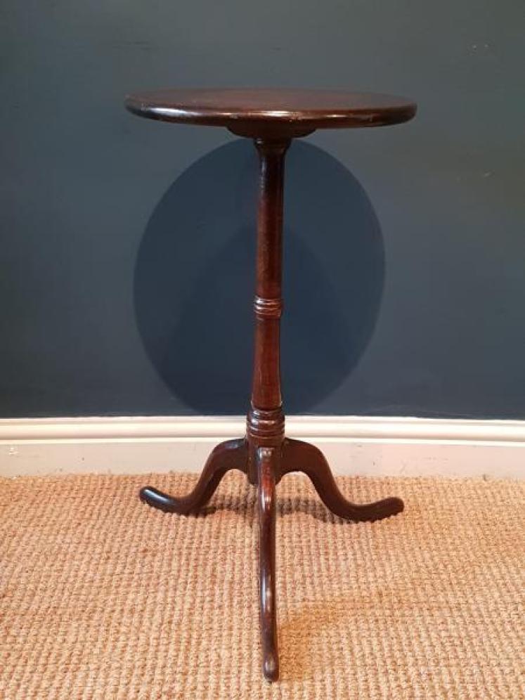 Outstanding George II Oak Candle Table  - Image 2