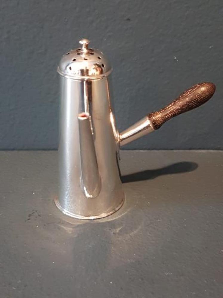 Rare Miniature Silver Chocolate Pot Pepperette - Image 1