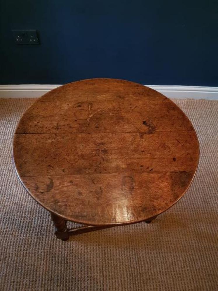 George III Oak and Ash Cricket Table  - Image 5
