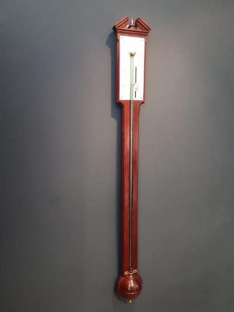 Fine George III Mahogany Stick Barometer  - Image 7