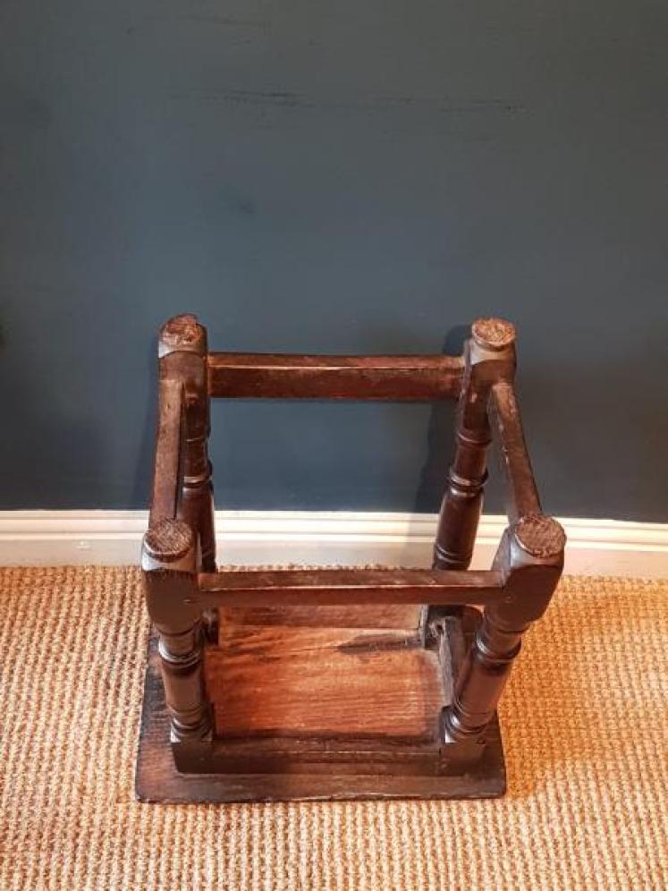 Charles I Oak Joint Stool - Image 4