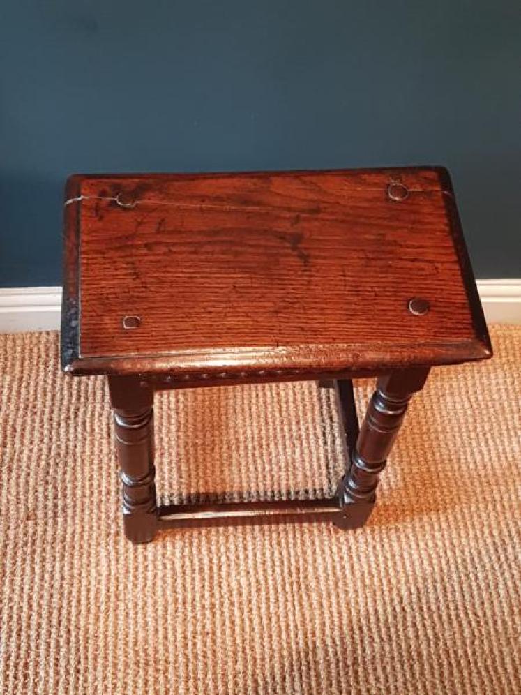 Charles I Oak Joint Stool - Image 5