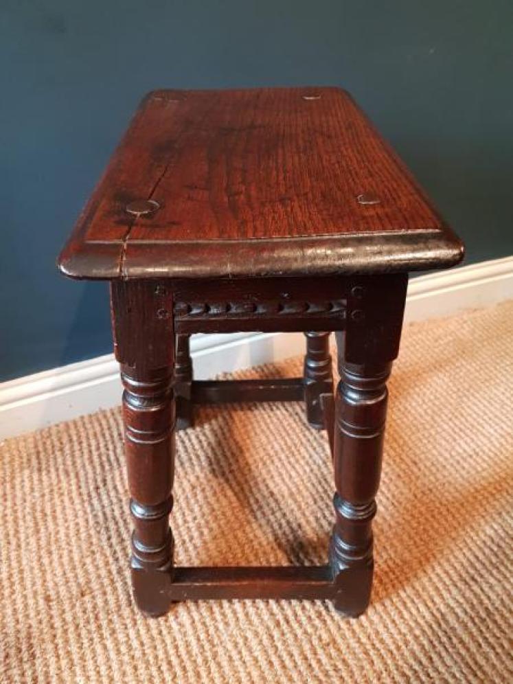Charles I Oak Joint Stool - Image 7