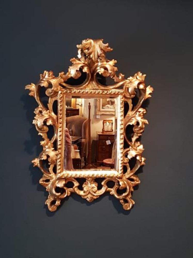 Small Victorian Florentine Mirror - Image 1