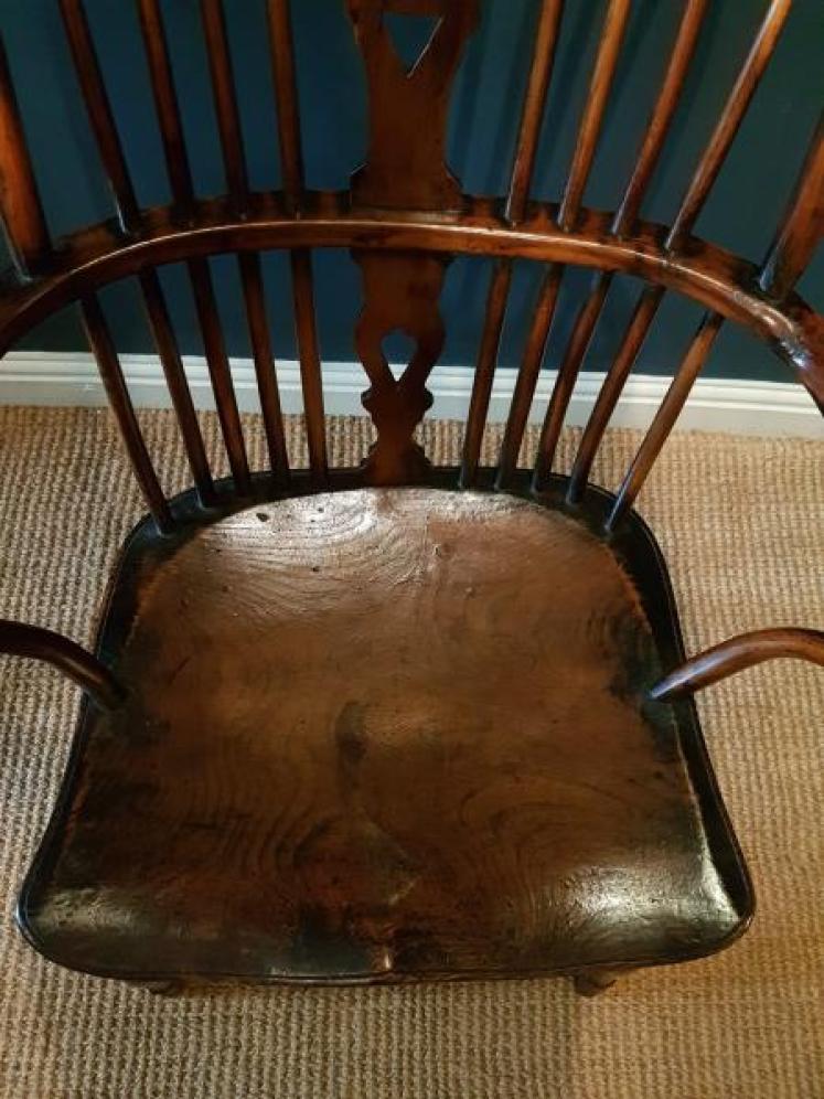 Burr Yew and Elm Windsor Chair - Image 3