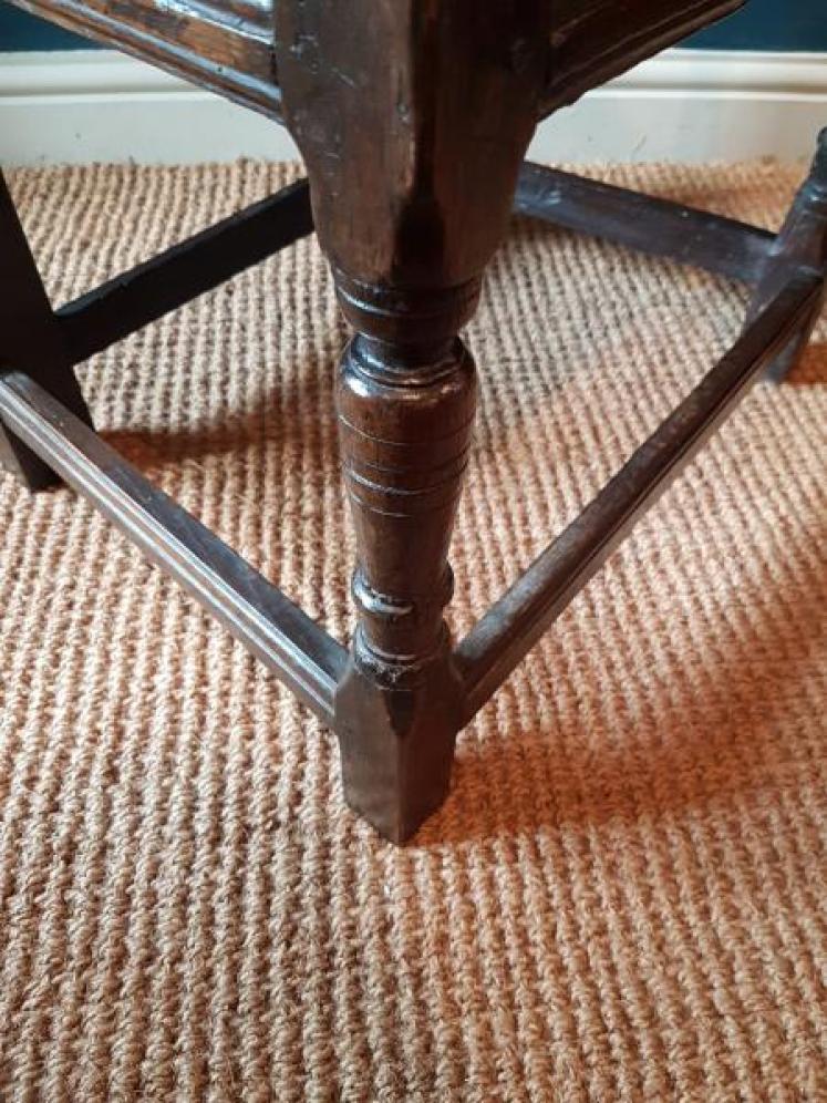 Superb Charles I Oak Wainscot Chair - Image 4