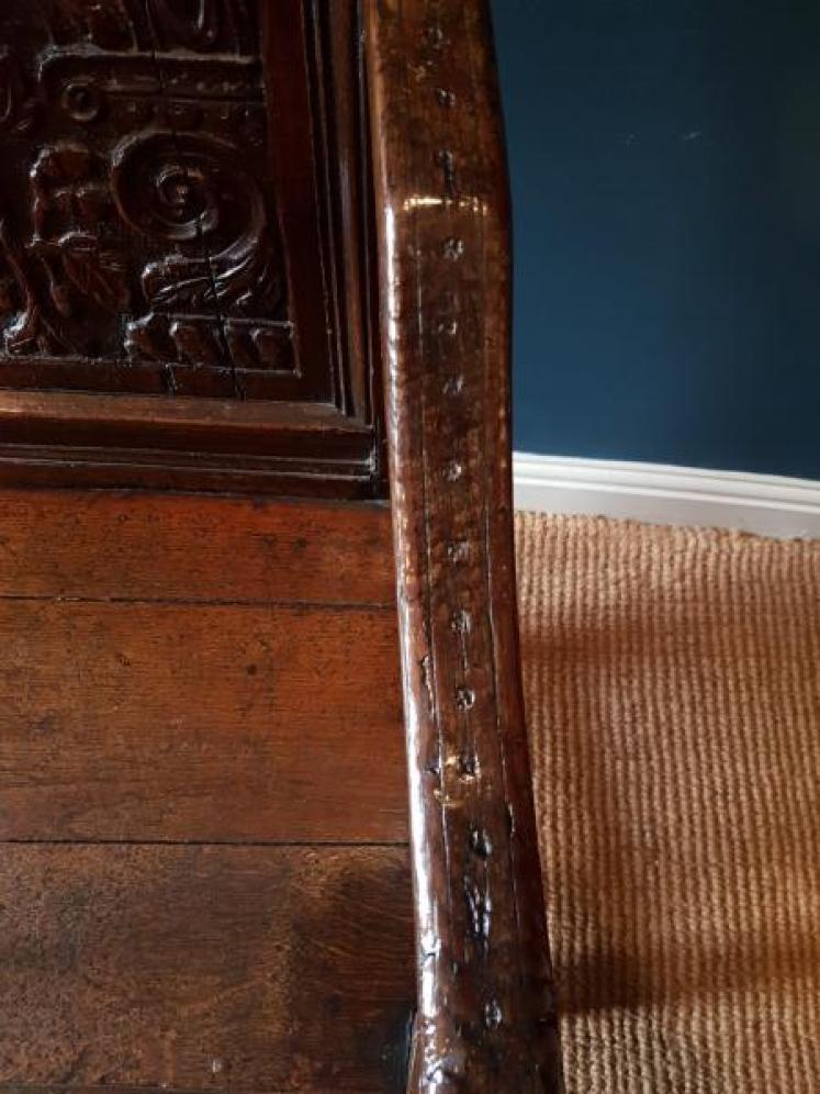 Superb Charles I Oak Wainscot Chair - Image 6