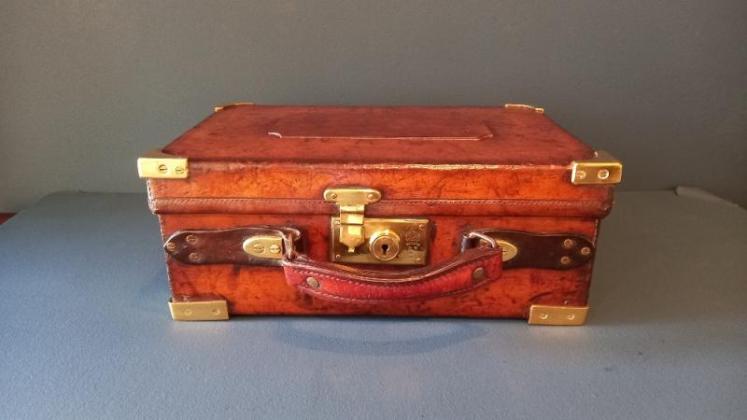 Edwardian Leather & Brass Bound Cartridge Case - Image 7
