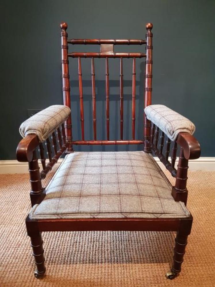 Early Victorian Mahogany Gillows Style Library Chair - Image 2