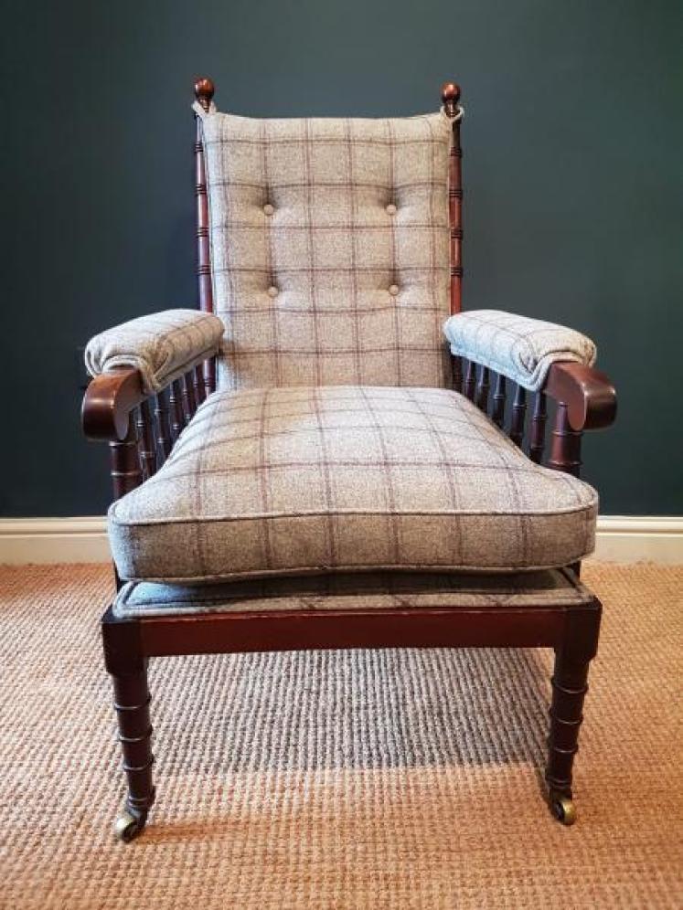 Early Victorian Mahogany Gillows Style Library Chair - Image 3