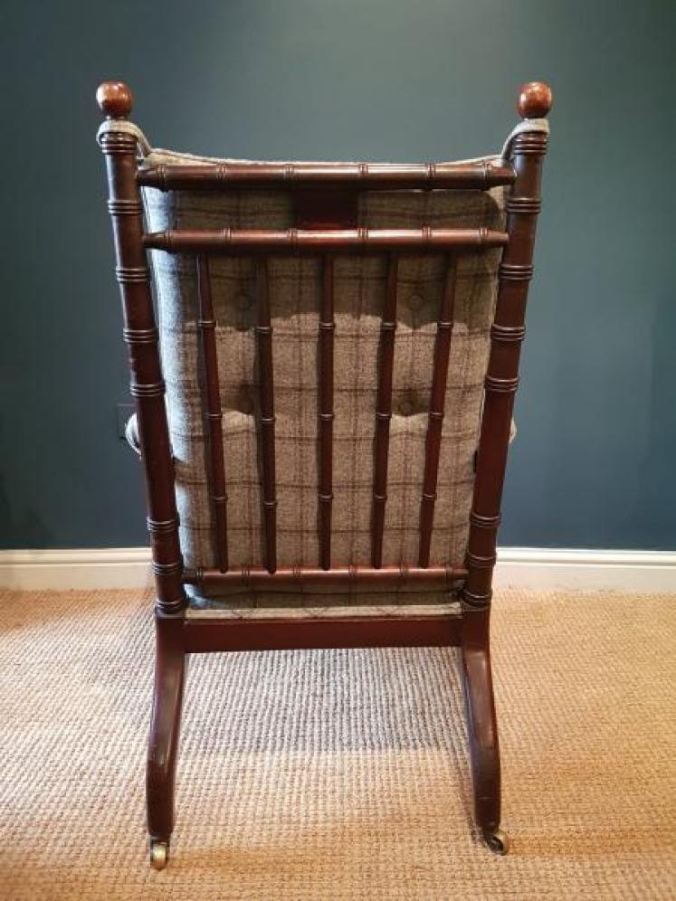Early Victorian Mahogany Gillows Style Library Chair - Image 5
