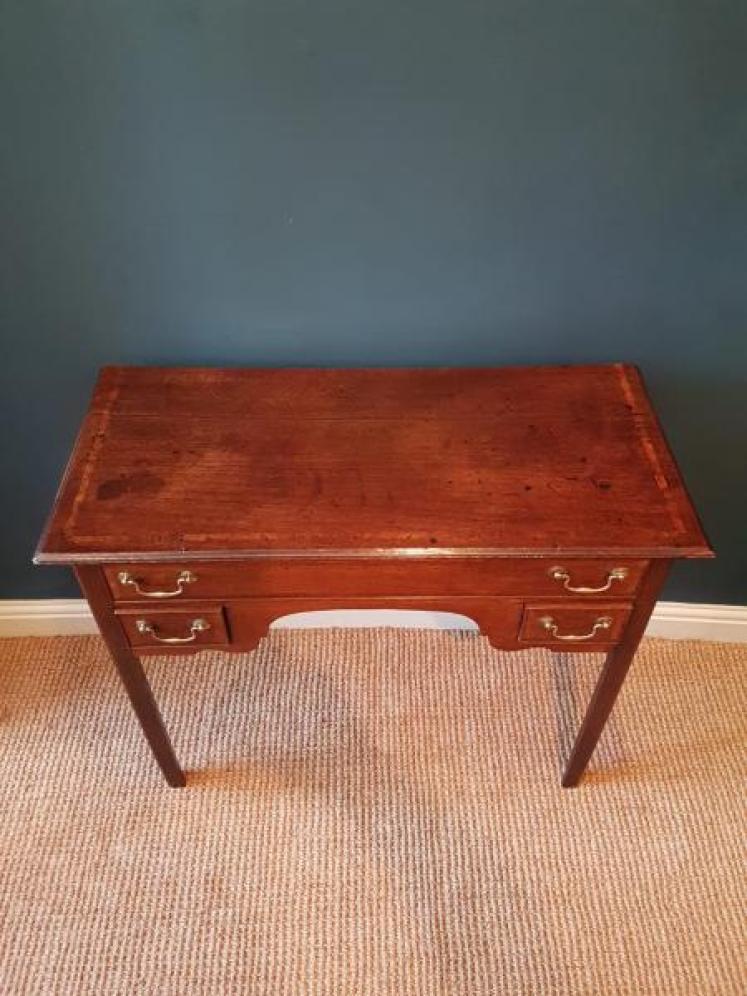 George III Oak Side Table or Console - Image 2