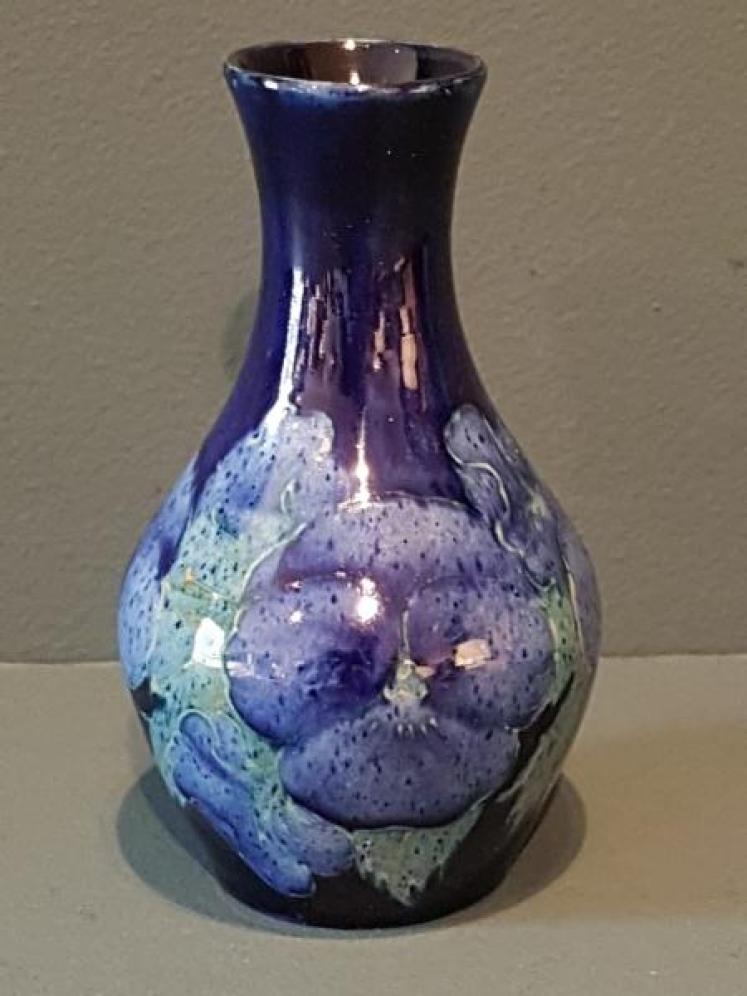 Early Moorcroft Blue Pansy Vase - Image 1