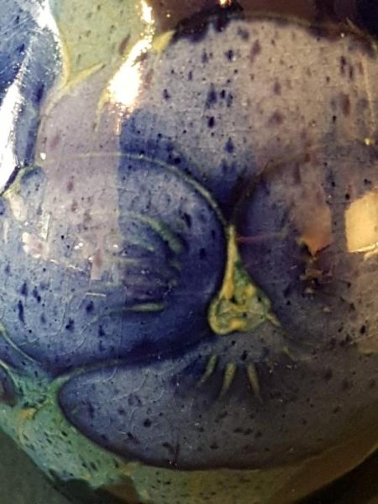 Early Moorcroft Blue Pansy Vase - Image 4