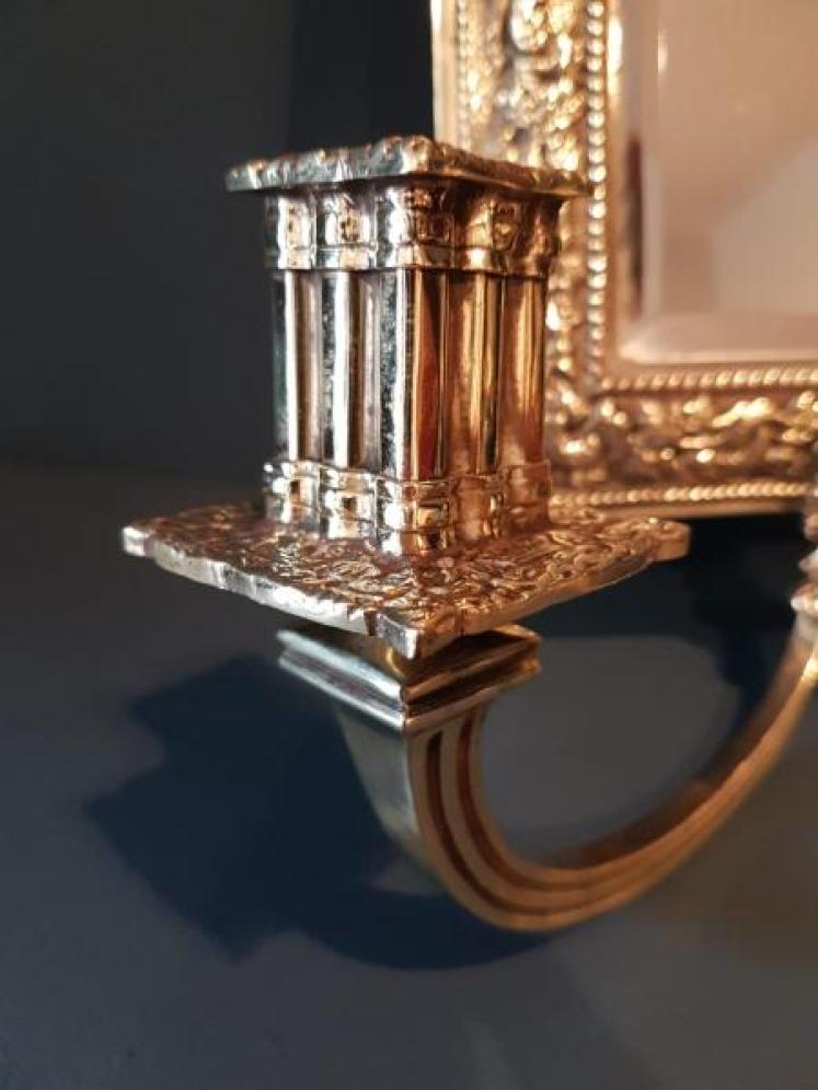 Matching Pair of Victorian Mirror Back Wall Sconces - Image 6