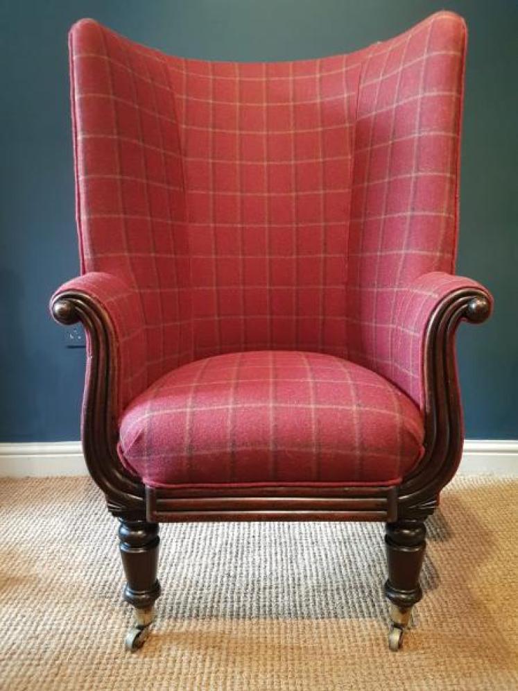William IV Mahogany Framed Barrel Back Chair - Image 1