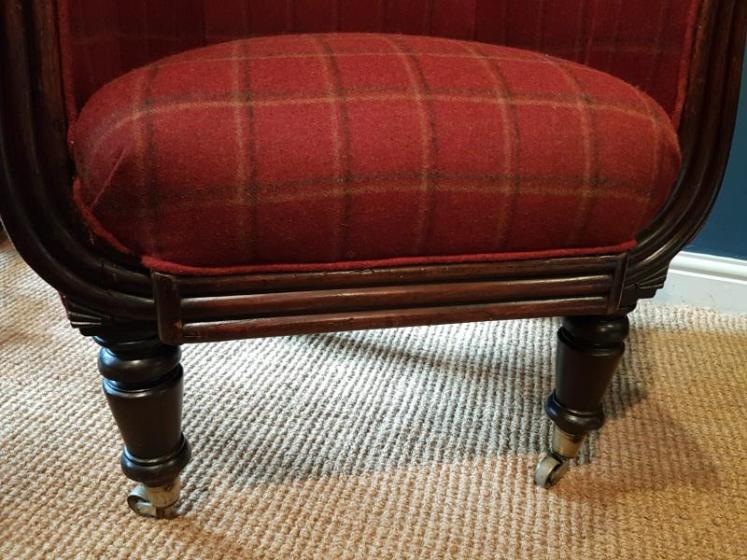 William IV Mahogany Framed Barrel Back Chair - Image 7