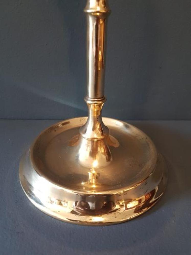 Large Pair of Victorian Brass Candlesticks - Image 6