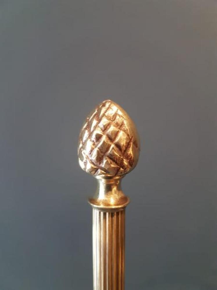 Edwardian Brass Rise and Fall Table Lamp  - Image 6