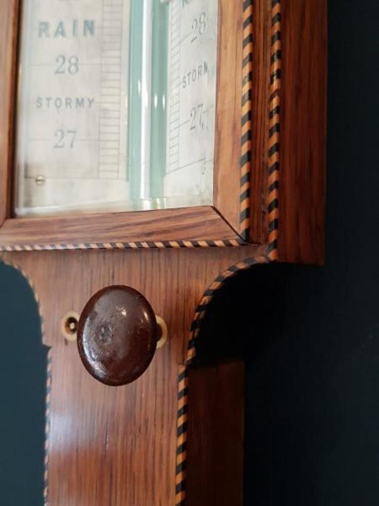 Victorian Oak Derby Stick Barometer  - Image 5