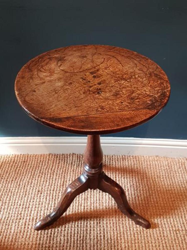 George II Oak Snap Top Occasional Table  - Image 7
