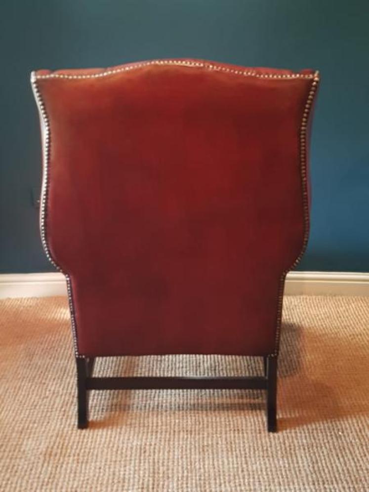 1920's Leather Chesterfield Arm Chair - Image 5
