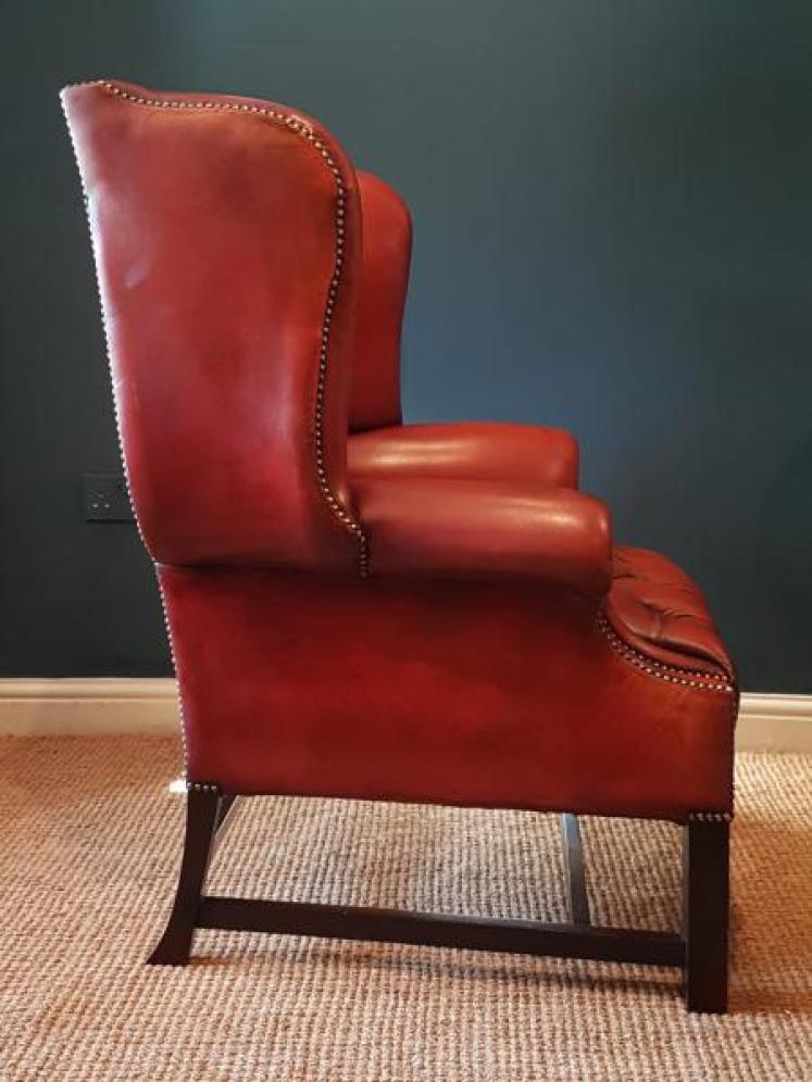 1920's Leather Chesterfield Arm Chair - Image 7