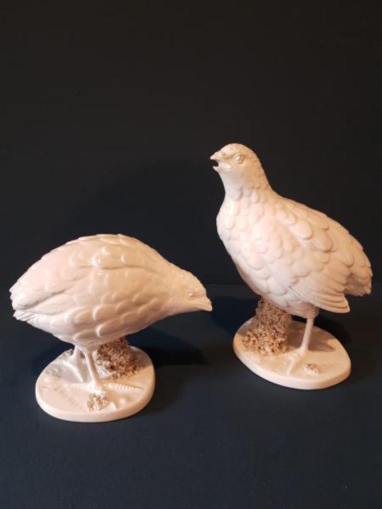 Pair of Victorian Porcelain Partridges - Image 1