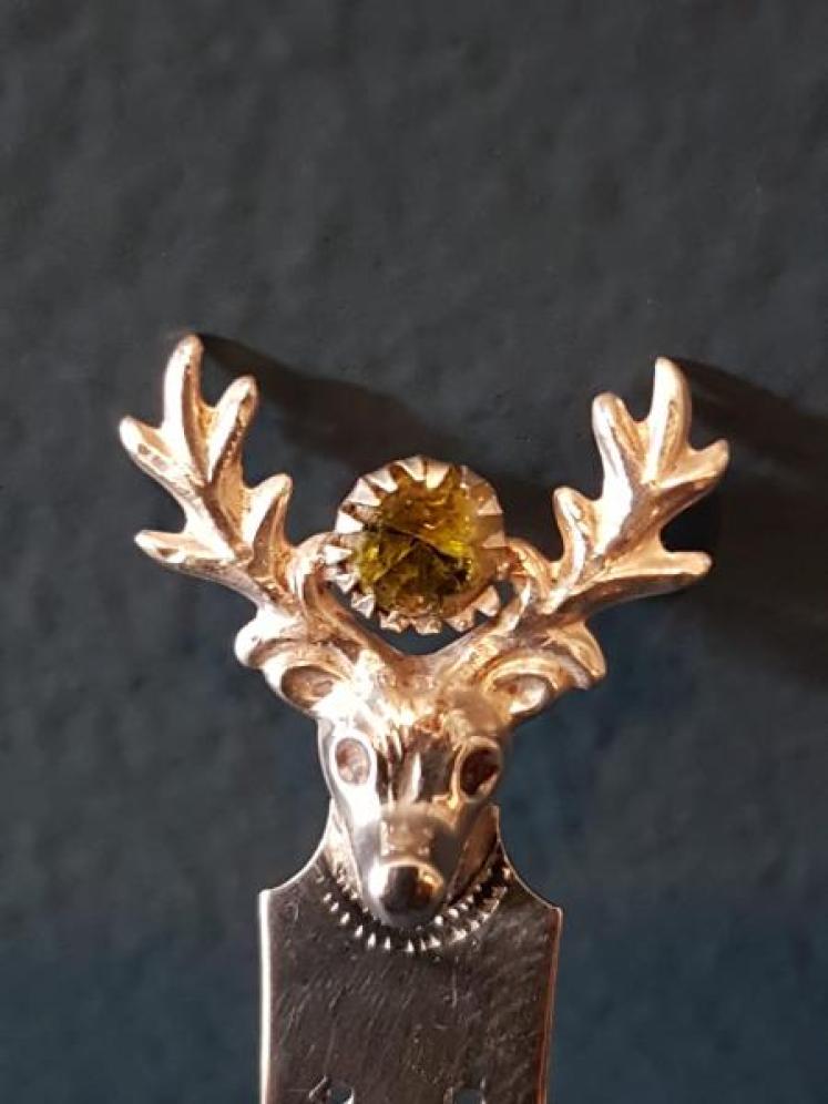 Silver Stags Head and Peridot Bookmark  - Image 6