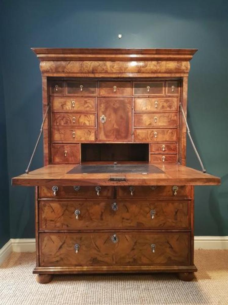 William and Mary Period Walnut Escritoire - Image 2