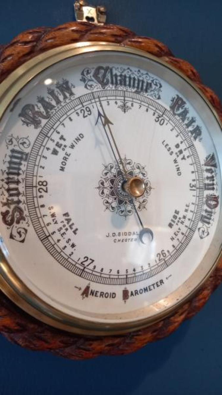 Mid Victorian Polished Oak Chester Ship's Barometer - Image 3