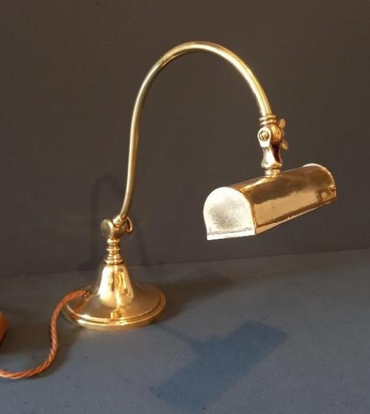 Edwardian Period Brass Adjustable Desk Lamp - Image 3