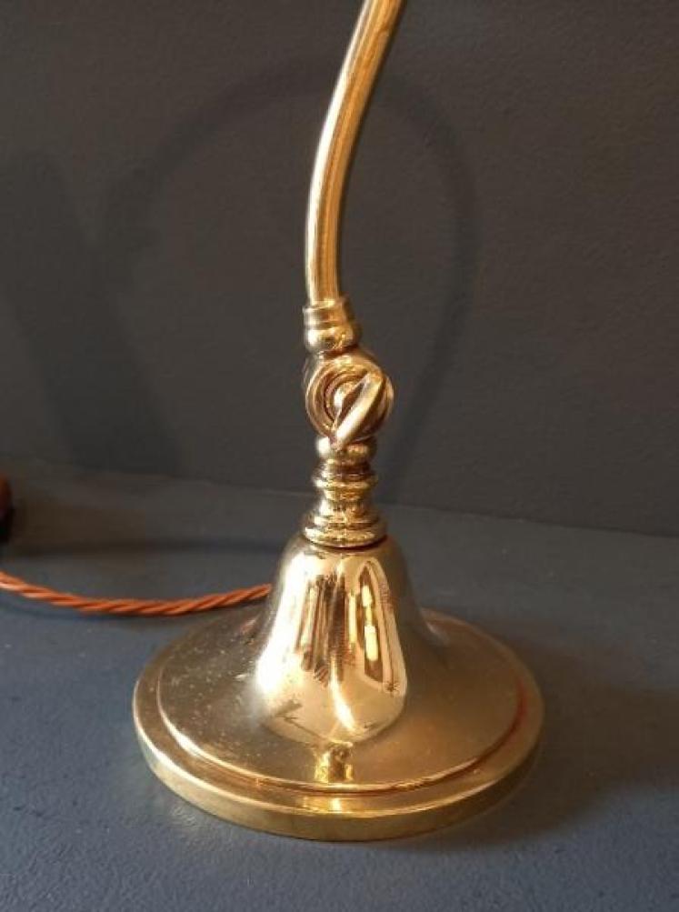 Edwardian Period Brass Adjustable Desk Lamp - Image 4